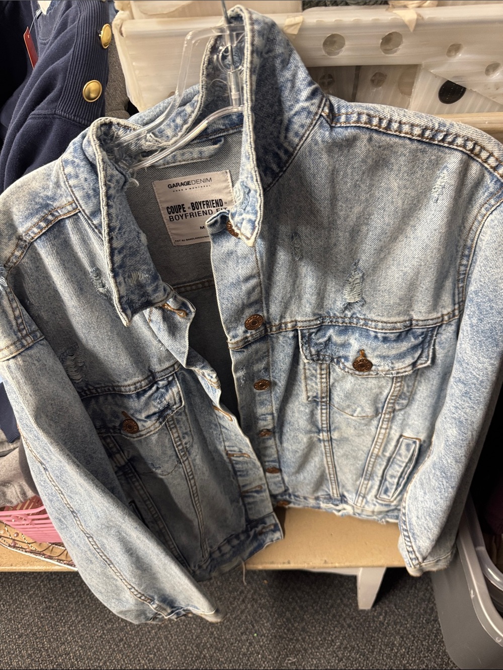 Garage boyfriend fit denim jacket M // 092655